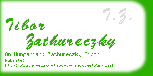 tibor zathureczky business card